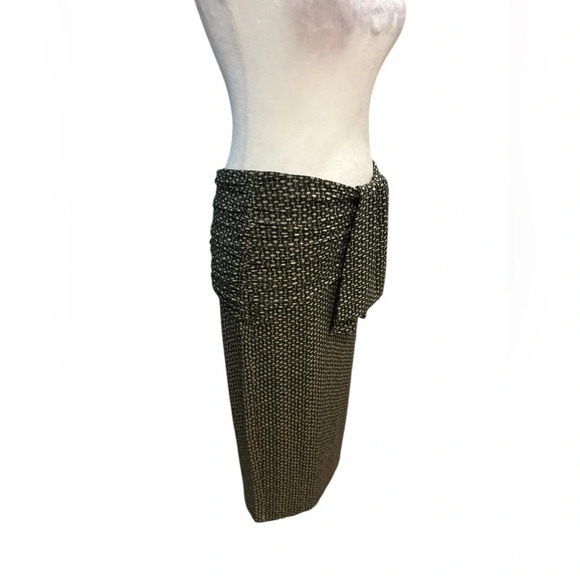 Burberry London Printed Brown Midi Length Skirt Size 6 - Picture 5 of 10